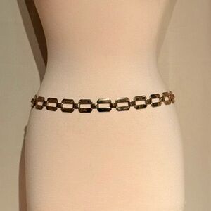 Vintage Gold Square Chain Belt